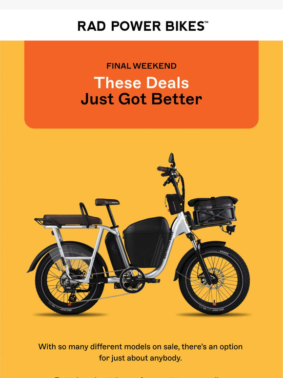Final Weekend  💪 Our deals just got bigger