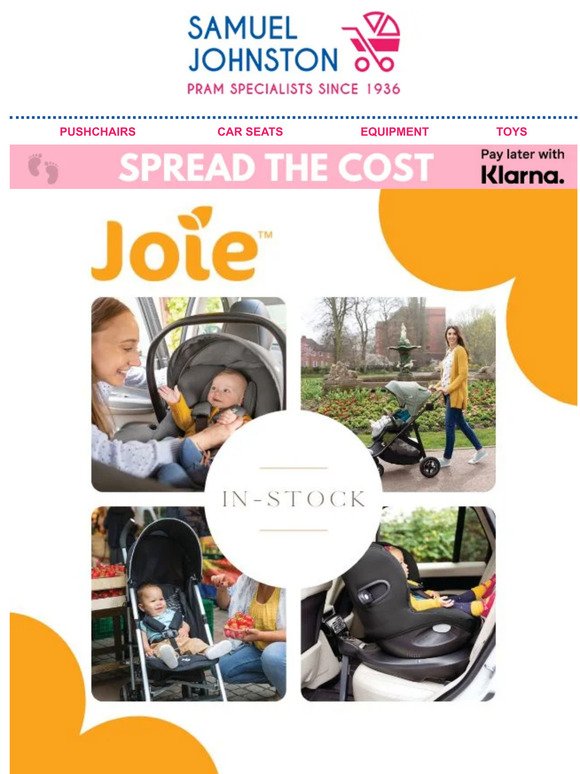 Browse the restocked Joie range now! - Make sure to checkout our website to browse our offers and sale now!