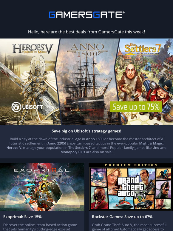 Huge savings on games from Ubisoft, Warner Bros., Playstation games for PC,  and more! - Gamers Gate