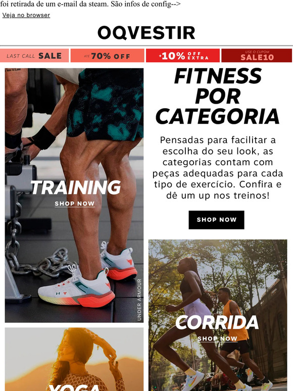 Conheça a nossa nova categoria fitness por esporte 🤾‍♀️