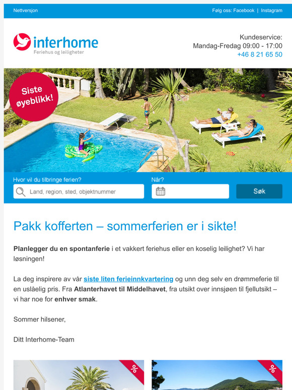 Sommer i siste liten: drømmeferie til spottpris!