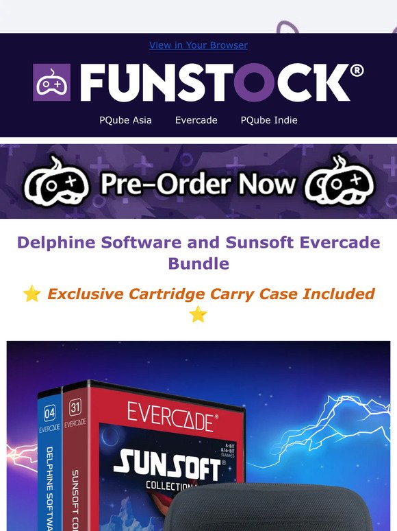 Pre-Orders Open for Evercade Delphine Software and Sunsoft Collections!