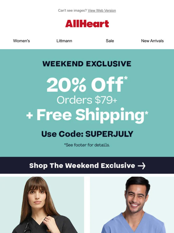 20% off this weekend ONLY