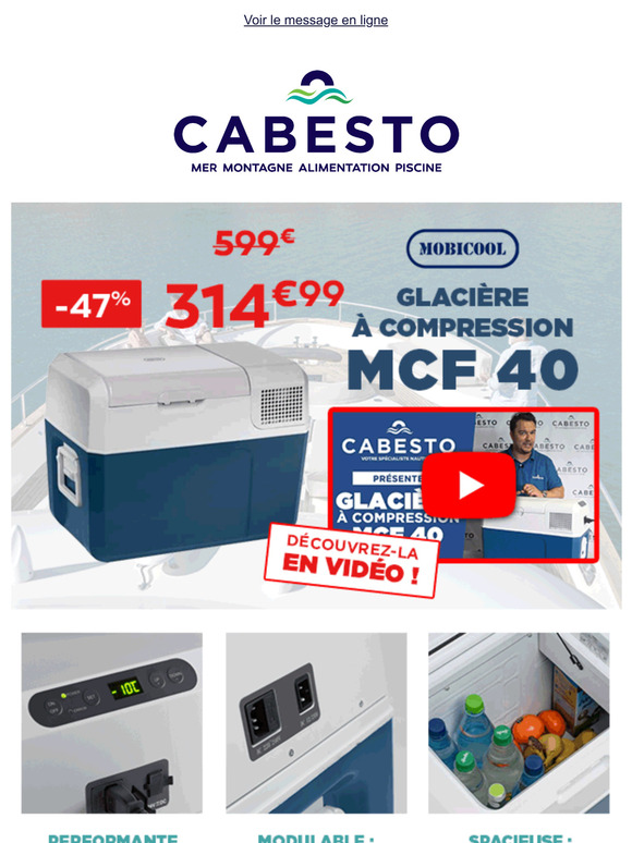 -47% sur la glacière à compression Mobicool MCF 40 ! ❄️ 🛥️