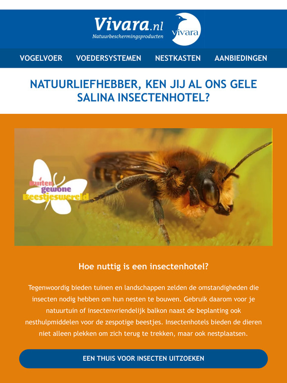 🌞 Nieuw: fel geel insectenhotel