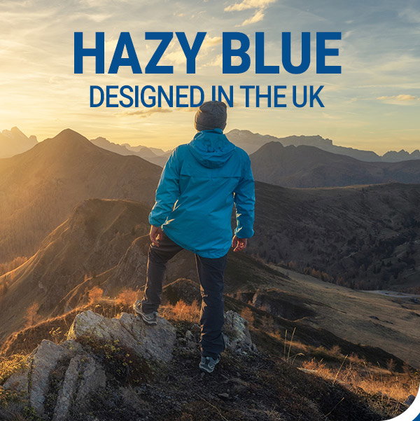 hazy blue designed in the UK