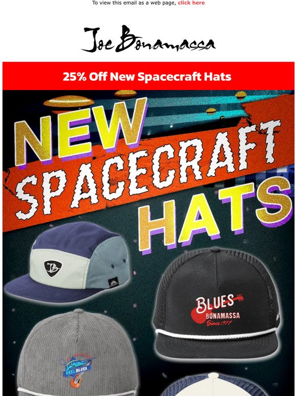 25% Off - New JB Spacecraft Hats - Shop Today!