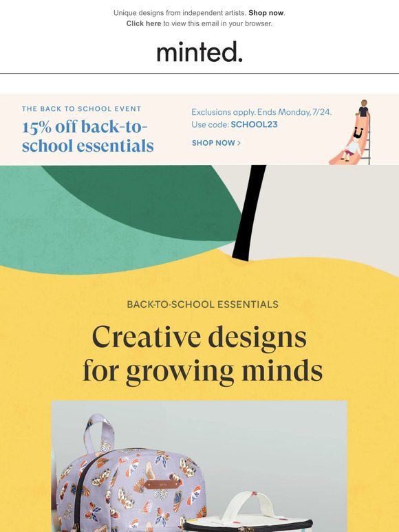 15% off school essentials that go the distance