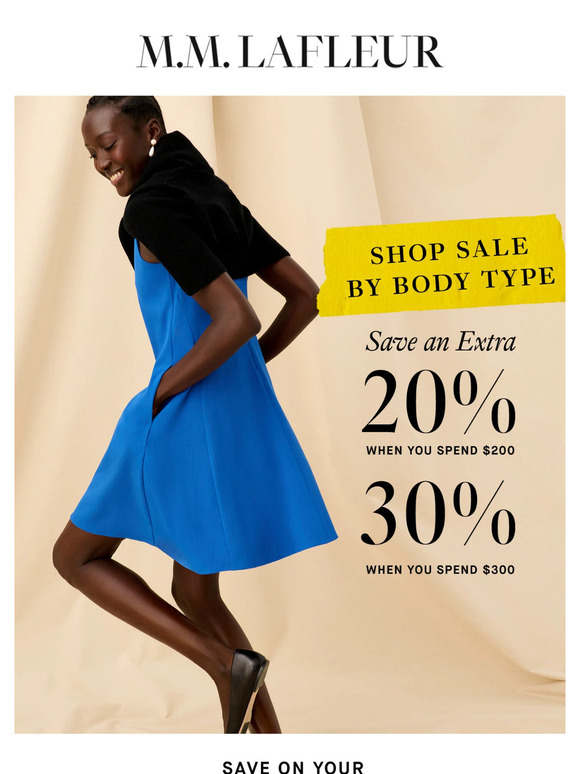 Sale on sale: shop by body type.