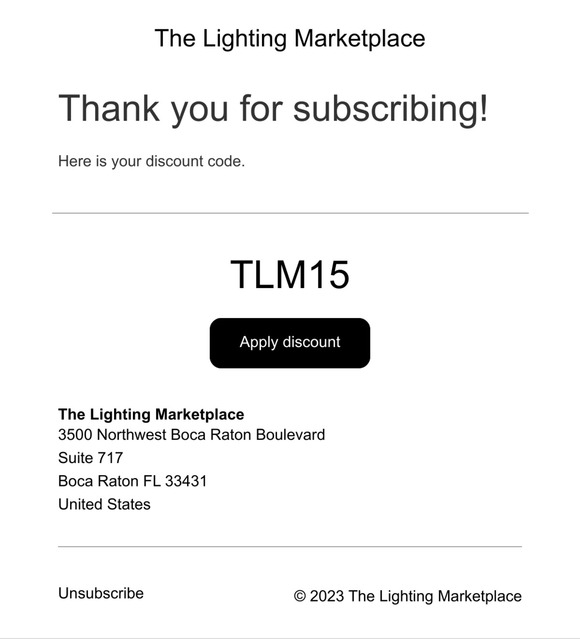 The Lighting Marketplace- Discount code