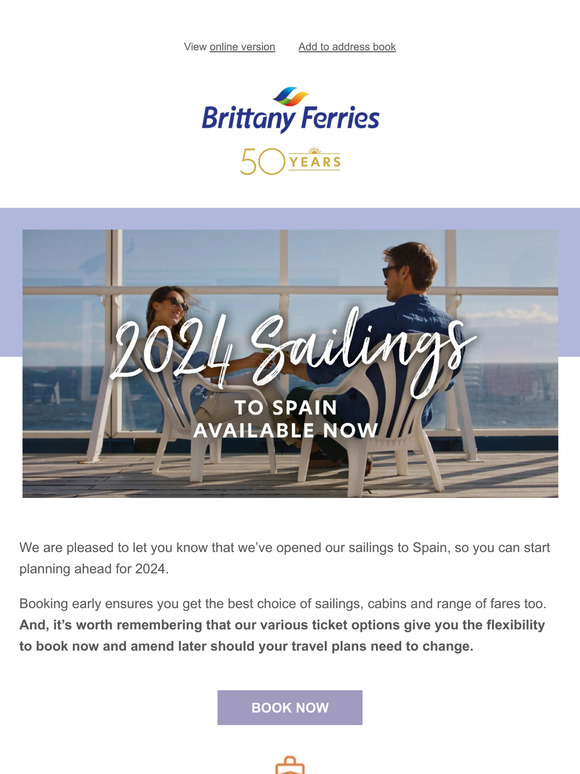 Brittany Ferries 2024 sailings to Spain available now Milled