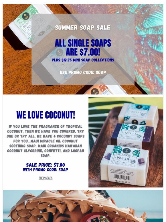 SHOP OUR SUMMER SOAP SALE | All Single Soaps are $7.00!