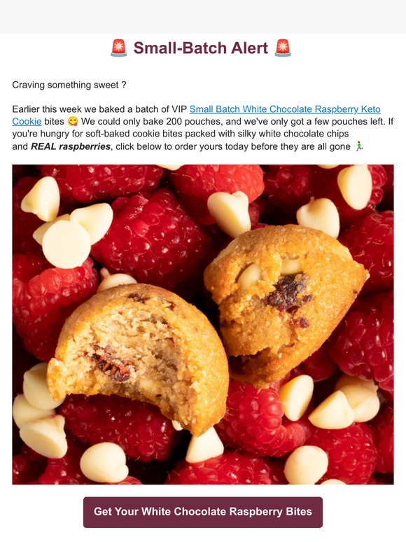 Small Batch Alert! White Chocolate Raspberry Keto Bites
