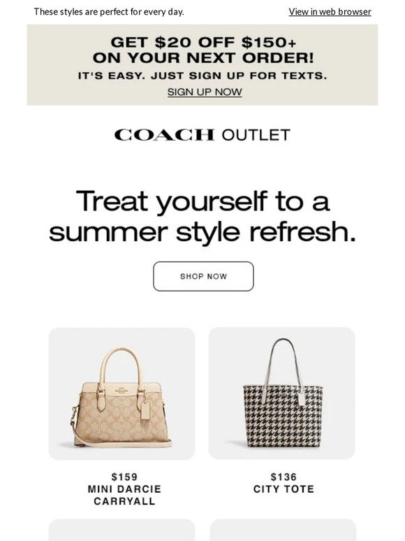 Coach Outlet clearance sale: Get your new summer purse for up to