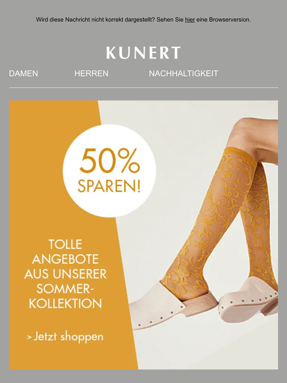 Jetzt - 50% auf die aktuelle Sommer-Kollektion!