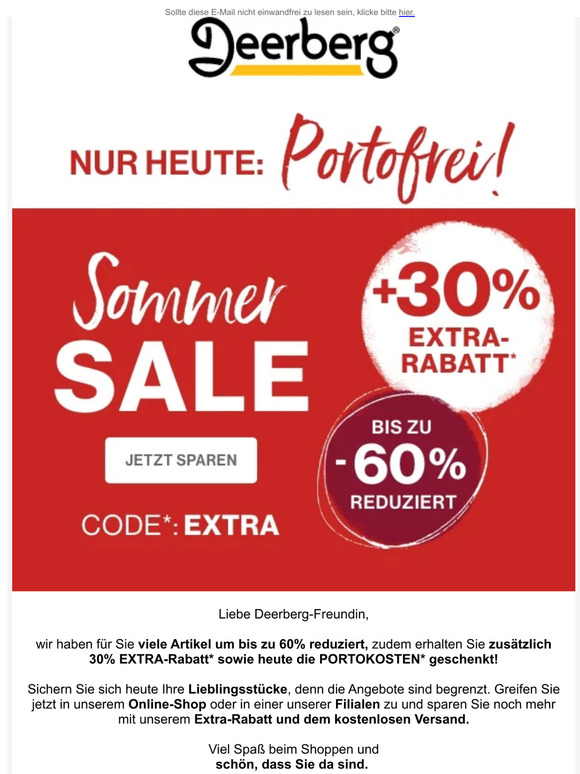 Sale 30% EXTRA + portofrei 💛