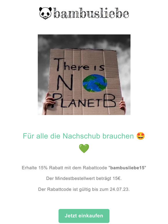 Nachschub gefällig? Nimm noch 15% Rabatt mit!