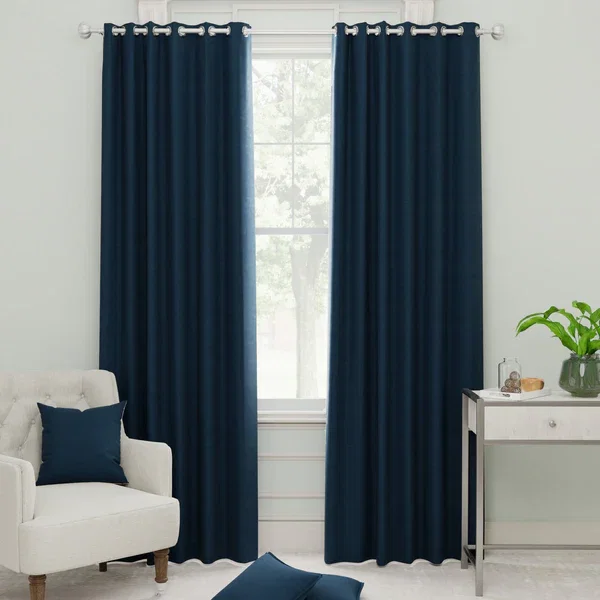 Image of Linda Barker Royal Velvet Made To Measure Curtains Navy Blue