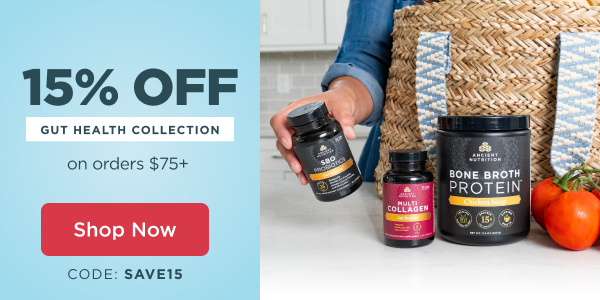 Shop now and save on our Gut Health Collection. Get 15% off on orders of $75+ by using code SAVE15.