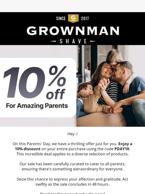 It's time for Parents' Day... Sale!