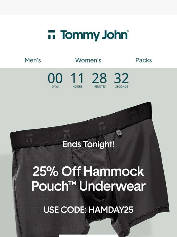Ends Tonight! 25% Off Underwear That Goes HAM For Your Comfort