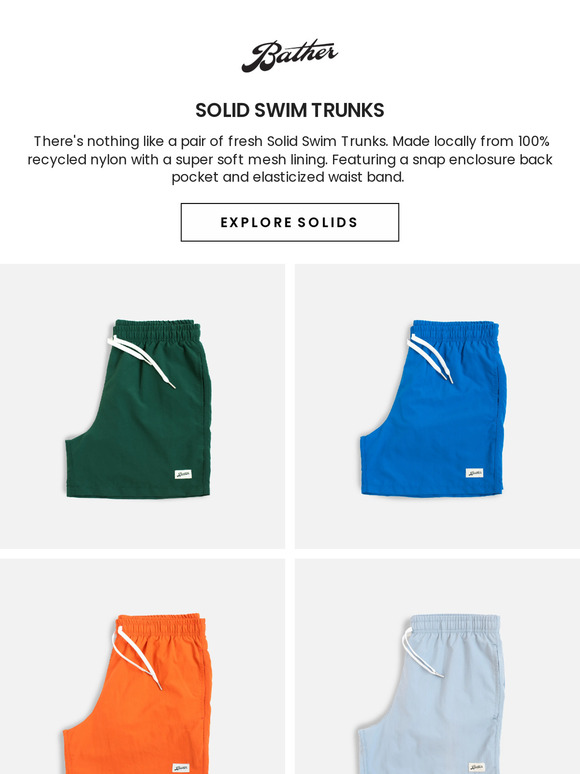 Solid Swim Trunks 💦