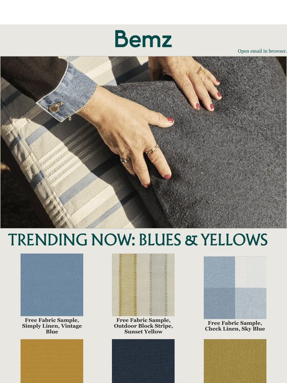 Trending now: Blues & Yellows 🛋️ ✨