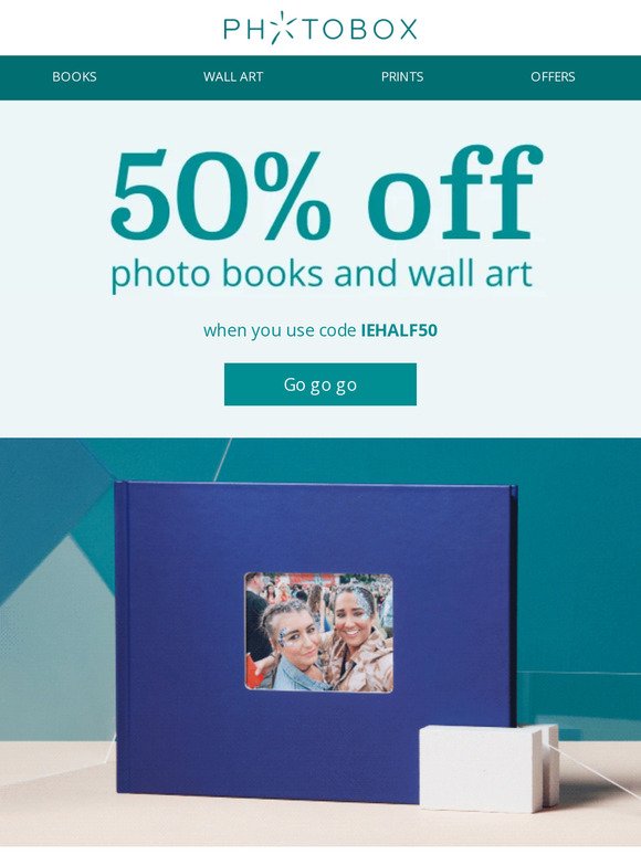 Reminder 🚨 50% off photo books & wall art