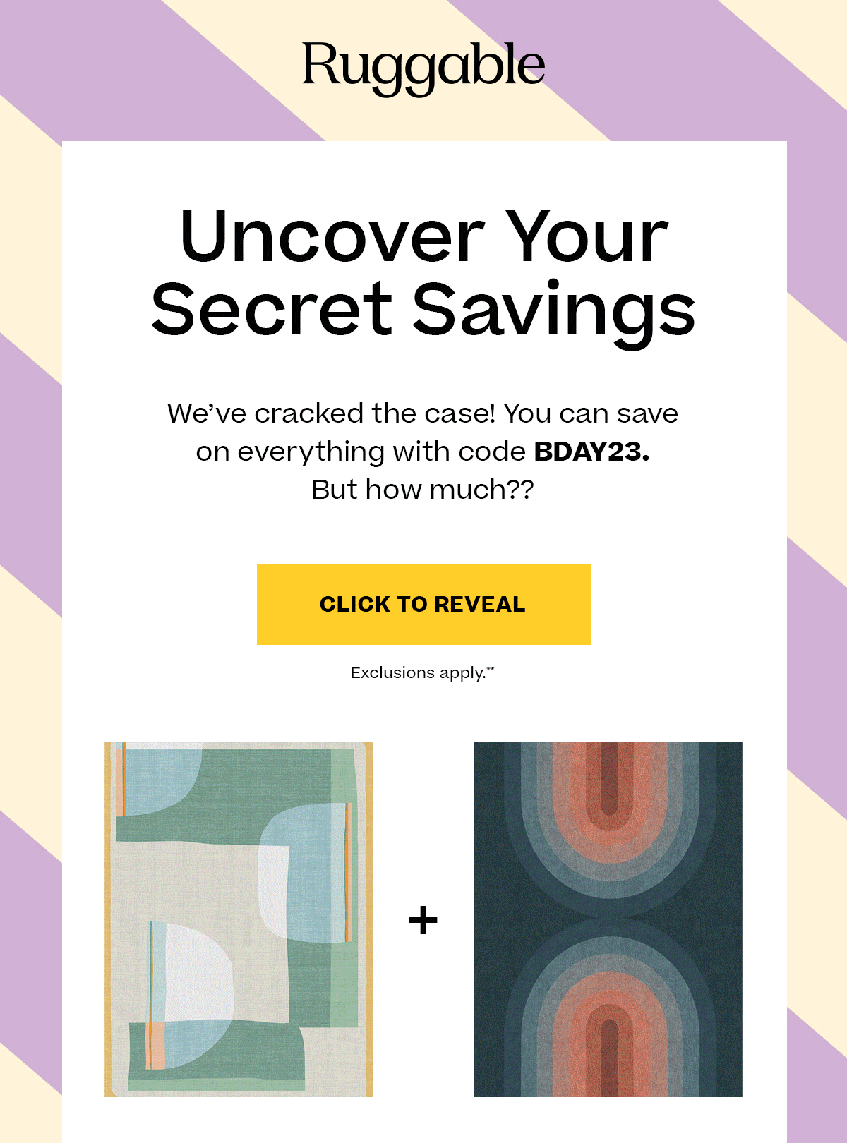 Ruggable Open for BIG Savings Milled