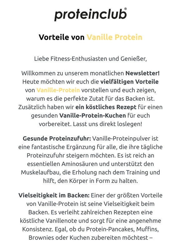 Vorteile von Vanille Protein