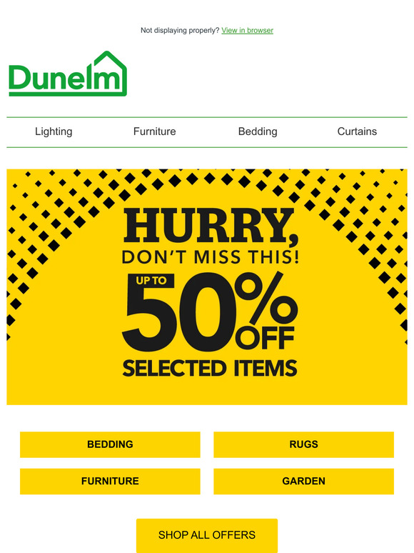 Dunelm Hurry! Don't miss up to 50 off Milled