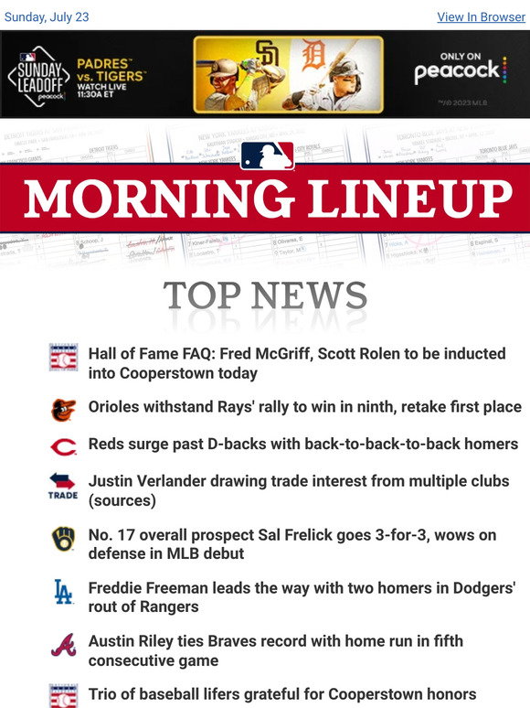 MLB: Hall of Fame welcomes Class of 2023 TODAY | Milled
