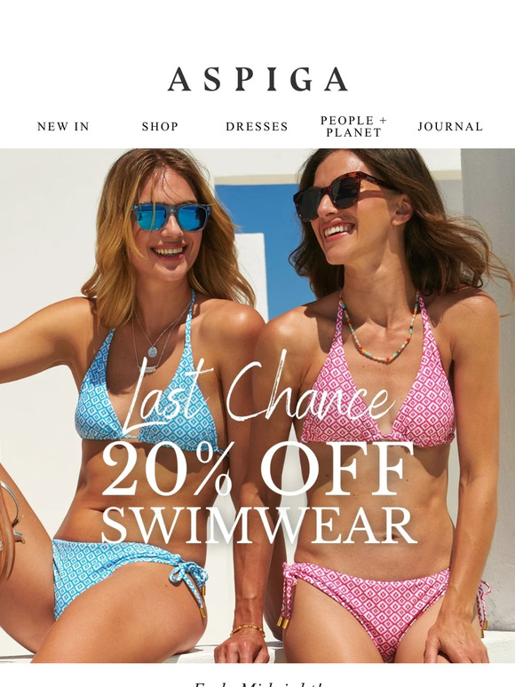 Last Chance... 20% Off Swimwear