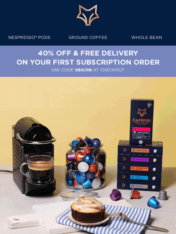 40% OFF & FREE Delivery on your First Subscription