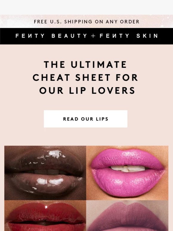 The ultimate cheat sheet for our lip lovers 💌
