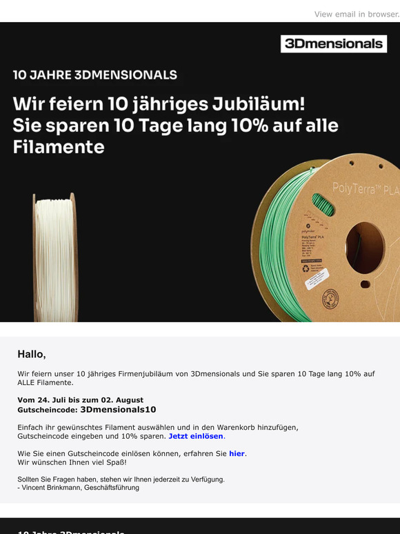 10 Jahre 3Dmensionals - Sie profitieren!