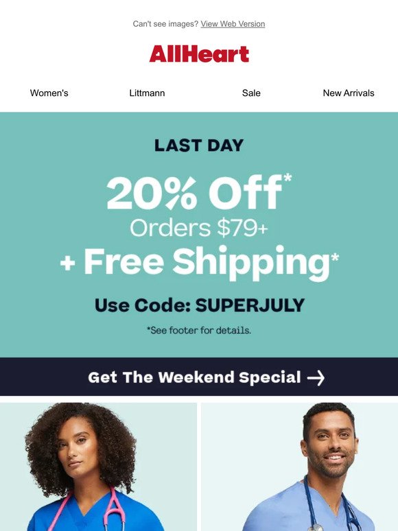 ENDS TONIGHT: 20% off + free shipping