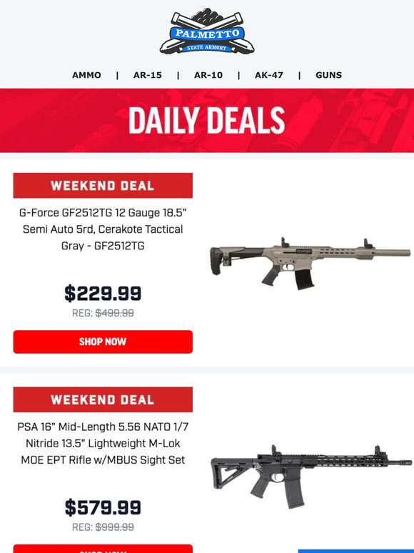 Palmetto State Armory Last Chance For These Weekend Deals & Free