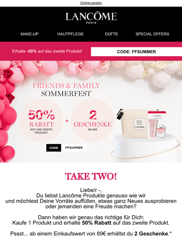 Jetzt sparen: -50% auf das zweite Produkt 💰