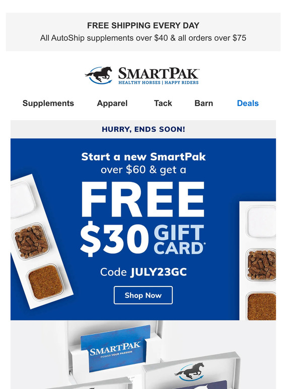 SmartPak Equine 📌 Don't Miss Your Free Gift Card, Milled
