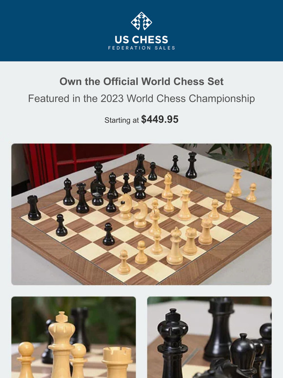 US Chess Sales Own the Official World Chess Set Featured in the 2023