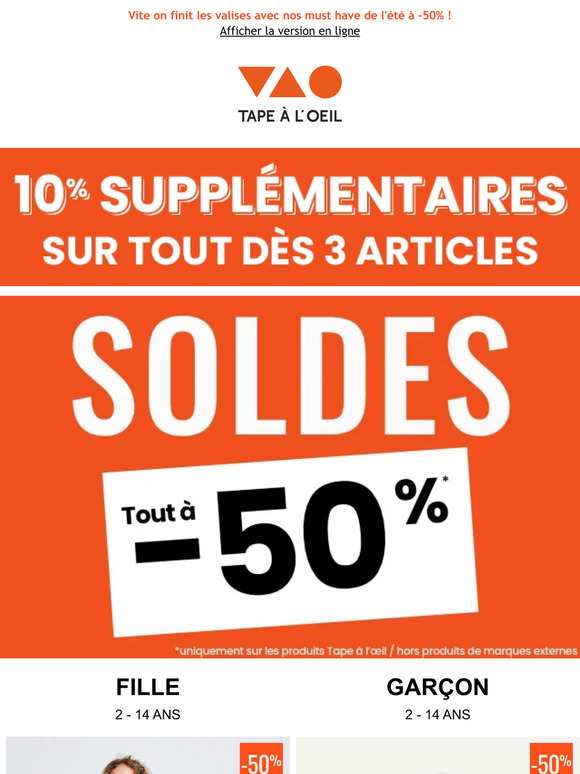 ⚡Dernière démarque : -10% supp sur TOUTES les SOLDES* ⚡