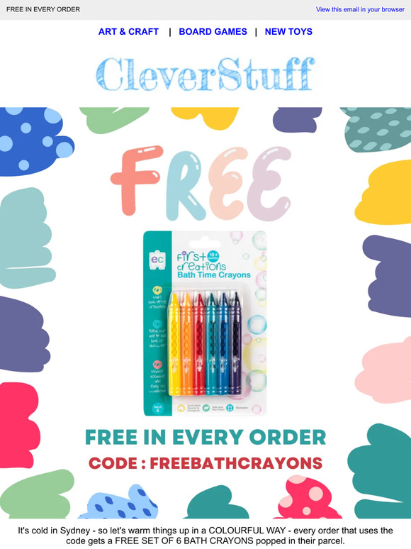 Free Bath Crayons! 🎉