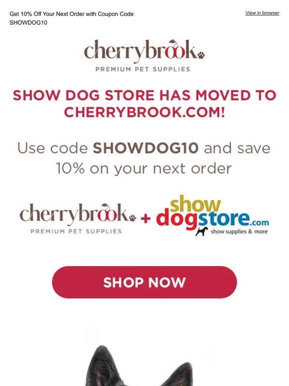 Show Dog Store Email Newsletters Shop Sales Discounts and