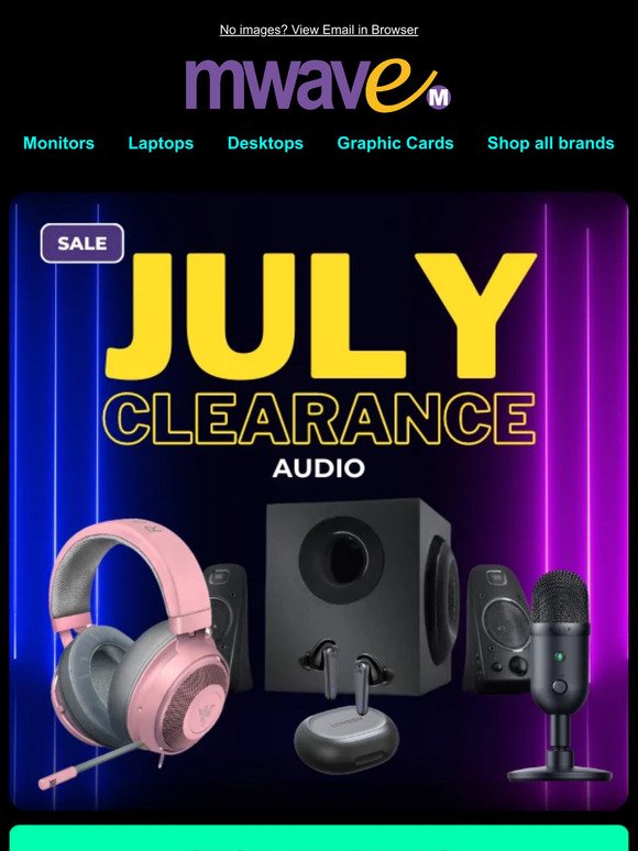 July Audio & Monitor Sale