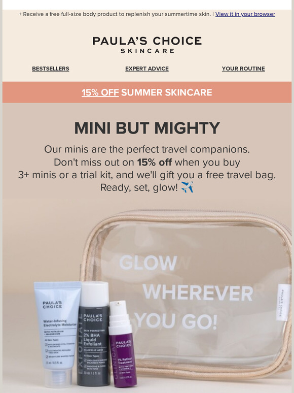 Paula's Choice 15 off minis just in time for your travels ️ Milled