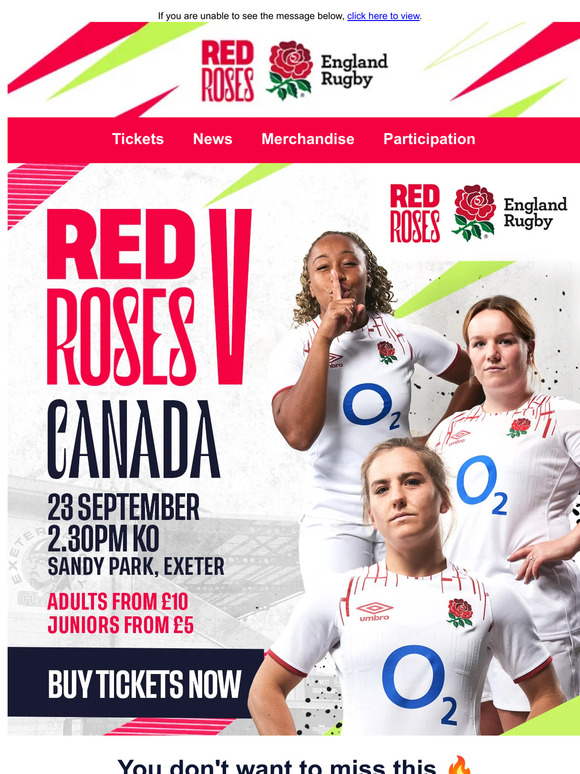 🚨 ON SALE | Red Roses v Canada