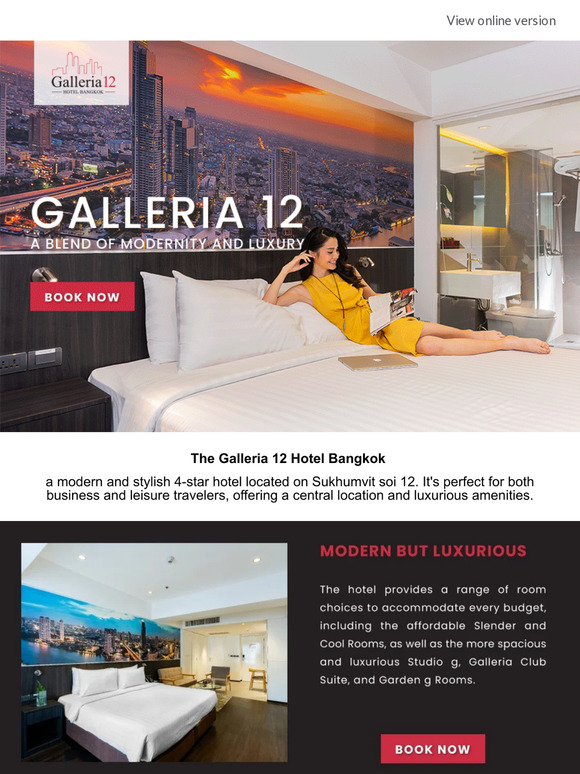 Find your perfect staycation at Galleria 12 Hotel Bangkok
