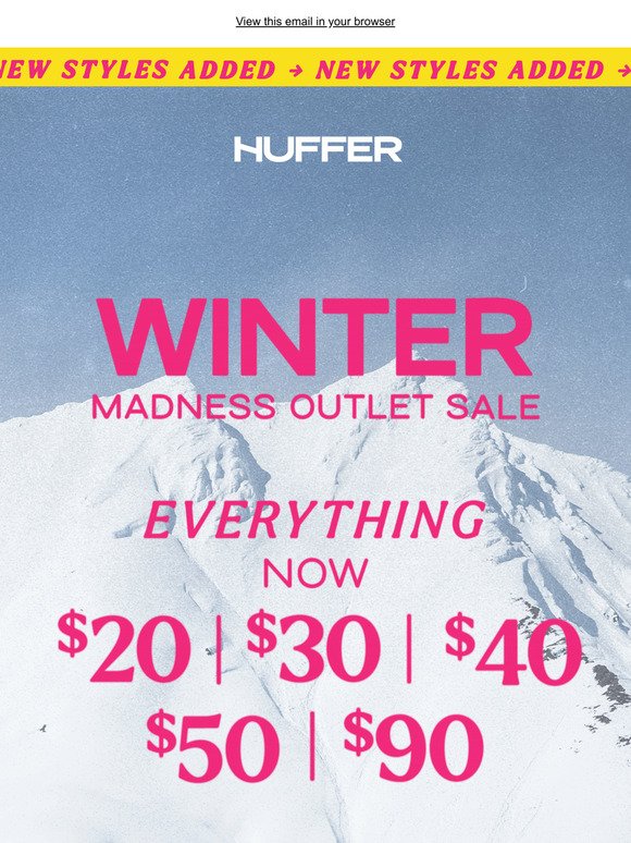 🚨 GET IN WHILST IT LAST ,WINTER MADNESS OUTLET SALE 🚨