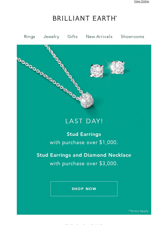 Brilliant Earth This sparkling offer ends today... Milled